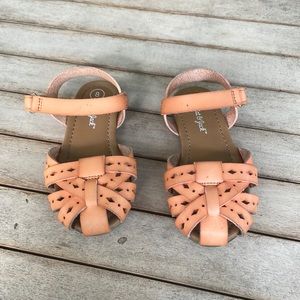 Cat & Jack cognac leather sandals size 8.